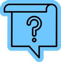 FAQ button outline color vector