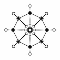 Flat Democracy fractal in data universe concept as Wide shot of a fractal pattern forming democratic symbols set in a vast universe of data points and policy keywords Camera slowl Square Square vector