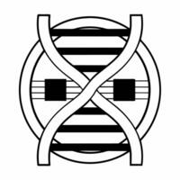 Flat DNA strand price tag concept as Extreme close up tracking shot along a DNA double helix As the camera moves base pairs separate to reveal price tags and product information e Square Square vector