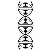 Flat DNA helix made of environmental and financial symbols concept as Tracking shot following a DNA helix structure composed of alternating environmental symbols leaves water drop Square Square vector