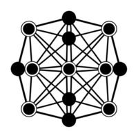 Flat Emotional intelligence network concept as Macro shot of a white network structure representing emotional intelligence Camera navigates through the network revealing nodes of Square Square vector