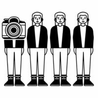Flat Flash mob proposal concept as Tracking shot following a seemingly ordinary person walking through a public space Suddenly people around them break into a coordinated dance ro Square Square vector