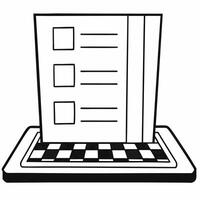Flat Floating ballot with policy hologram overlays concept as Close up of a holographic ballot with policy explanations appearing as overlays when highlighted Camera moves across Square Square vector