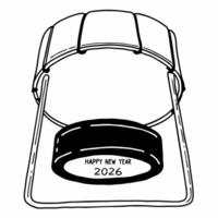 Flat Floating Champagne Bottle Capsule concept as An isolated champagne bottle capsule floating against a white background symbolizing the anticipation and preparation for Happy Ne Square Square vector