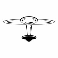 Flat Floating Champagne Flute Coaster concept as An isolated champagne flute coaster floating against a white background representing the elegance and sophistication of Happy New Y Square Square vector