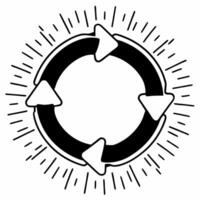 Flat Floating circular economy diagram with community integration concept as Close up of an abstract glowing circular economy diagram Camera follows the flow emphasizing community Square Square vector