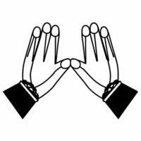 Flat Floating Hands Holding Network Lines concept as Hands hold glowing network lines as they float mid air against a white background The camera captures a close up symbolizing c Square Square vector
