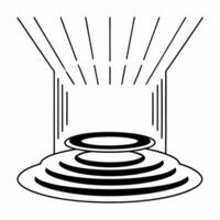 Flat Floating social impact ripple effect concept as Tracking shot following holographic ripples emanating from a central point of social impact Camera moves through the ripples r Square Square vector