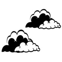 Flat Floating white clouds concept as Close up of white clouds gently floating upwards Camera slowly moves through the clouds suggesting mental clarity and space Isolated on whit Square Square vector