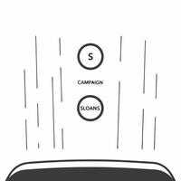 Flat Fundraising coins falling into digital piggy bank concept as Close up of coins falling into a semi transparent digital piggy bank Camera follows the coins descent revealing c Square Square vector