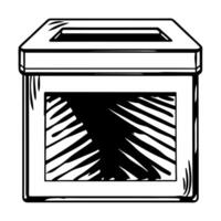 Flat Glossy ballot box reflection concept as Close up of a shiny ballot box reflecting blurred voters Camera slowly pans across the smooth surface revealing distorted shapes of pe Square Square vector