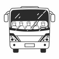 Flat Glossy campaign bus reflection concept as Close up of a glossy campaign bus surface reflecting a diverse crowd of supporters Camera moves along the bus side revealing differe Square Square vector