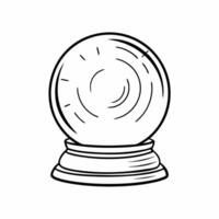 Flat Glossy crystal ball with swirling poll data concept as Close up of a glossy crystal ball with swirling holographic poll data inside Camera slowly rotates around the ball reve Square Square vector