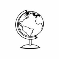 Flat Glossy Earth with Copy Space concept as A glossy Earth globe positioned on a plain white background leaving significant copy space to the right The camera captures a straight Square Square vector