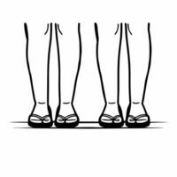 Flat Glossy floor reflecting diverse business team concept as Tracking shot along a glossy floor reflecting the legs and feet of a diverse business team walking together Camera ti Square Square vector