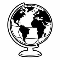 Flat Glossy Globe with Copy Space concept as A glossy globe positioned on a plain white background leaving significant copy space to the left The camera captures a side angle emph Square Square vector