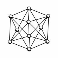Flat Glossy network of interconnected polls concept as Close up of a glossy network representing interconnected poll data points Camera moves through the network revealing data fl Square Square vector