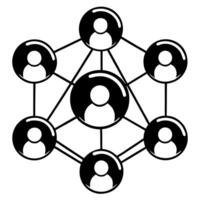 Flat Glossy network of connected voters concept as Close up of glossy spheres representing voters connected by glowing lines Camera moves through the network Large copy space on Square Set 2 Square vector