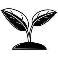 Flat Glossy Seedling with Copy Space concept as A glossy seedling emerges from the soil on a plain white background leaving ample copy space above The camera captures a close up s Square Square vector