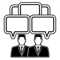 Flat Glossy Speech Bubbles with Copy Space concept as Glossy speech bubbles overlapping on a plain white background leaving significant copy space above The camera captures a stra Square Square vector