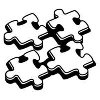 Flat Glossy white puzzle pieces concept as Medium shot of glossy white puzzle pieces scattered on a reflective surface Camera pans across the pieces suggesting unity and problem s Square Square vector