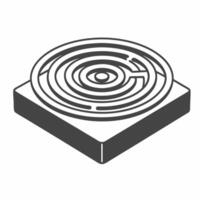 Flat Glossy white labyrinth concept as Medium shot of a glossy white labyrinth on a reflective surface Camera slowly navigates through the labyrinth symbolizing the journey of sel Square Square vector