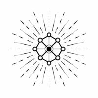 Flat Glowing ESG negotiation web with community nodes concept as Close up of an abstract glowing web representing ESG negotiations Camera moves through the web revealing community Square Square vector