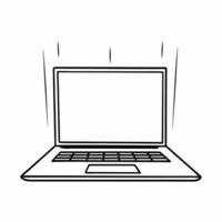 Flat Glowing holographic laptop with floating icons concept as Dolly shot moving towards a sleek holographic laptop on a minimalist white desk Holographic icons representing graph Square Square vector