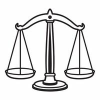 Flat Gravity defying political scales concept as Close up of a set of scales with political issues on each side floating and balancing in mid air Camera slowly rotates around the Square Square vector