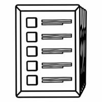 Flat Holographic ballot with policy checkboxes concept as Close up of a holographic ballot with glowing checkboxes next to policy options Camera moves along the ballot highlightin Square Square vector