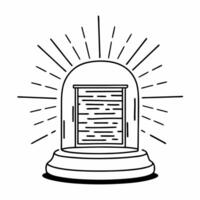 Flat Holographic ballot box with predictive aura concept as Close up of a glowing holographic ballot box surrounded by a shimmering aura representing poll predictions Camera slowl Square Square vector