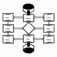 Flat Holographic campaign finance flowchart concept as Wide shot of a complex holographic flowchart illustrating campaign finance processes Glowing arrows connect various entities Square Set 3 Square vector