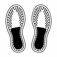 Flat Holographic carbon footprint shrinking concept as Tracking shot of a holographic human footprint made of swirling carbon particles The footprint gradually shrinks as sustaina Square Square vector