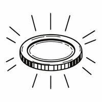 Flat Holographic coin flip probability concept as Extreme close up of a holographic coin mid flip As the coin rotates its faces rapidly cycle through various currencies and invest Square Square vector