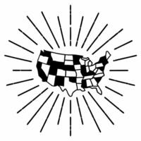 Flat Holographic electoral college map concept as Aerial view of a detailed holographic map showing the electoral college distribution States glow and pulse with different intensi Square Square vector