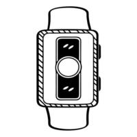 Flat Holographic fitness tracker with floating workout stats concept as Dolly shot moving towards a holographic fitness tracker on a white wrist Holographic workout statistics and Square Square vector