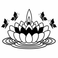 Flat Holographic Loy Krathong with Glowing Lanterns concept as Capture a glowing holographic Loy Krathong floating on water surrounded by shimmering lanterns The camera slowly pan Square Set 5 Square vector