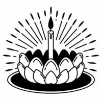 Flat Holographic Loy Krathong with Glowing Lanterns concept as Capture a glowing holographic Loy Krathong floating on water surrounded by shimmering lanterns The camera slowly pan Square Set 10 Square vector