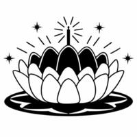Flat Holographic Loy Krathong with Glowing Lanterns concept as Capture a glowing holographic Loy Krathong floating on water surrounded by shimmering lanterns The camera slowly pan Square Set 16 Square vector
