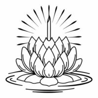 Flat Holographic Loy Krathong with Glowing Lanterns concept as Capture a glowing holographic Loy Krathong floating on water surrounded by shimmering lanterns The camera slowly pan Square Set 30 Square vector