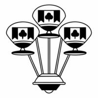 Flat Holographic political party logos concept as Medium shot of multiple holographic political party logos floating and rotating in space Each logo glows with its partys colors Square Set 2 Square vector
