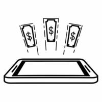 Flat Holographic smartphone floating above white desk concept as Tracking shot of a glossy holographic smartphone hovering over a clean white desk Camera slowly pans around the de Square Square vector