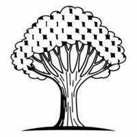 Flat Holographic tree with data leaf canopy concept as Panning shot of a holographic tree with a canopy made of floating data points and sustainability metrics Camera moves throug Square Square vector
