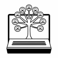 Flat Holographic tree growing from business contract concept as Dolly shot approaching a holographic business contract from which a glowing tree grows symbolizing green agreements Square Square vector