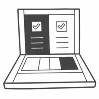 Flat Holographic voting machine with audit trail concept as Close up of a futuristic holographic voting machine interface with a visible audit trail The machine displays a ballot Square Square vector