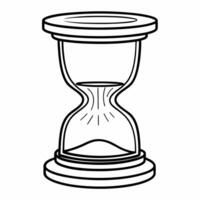 Flat Holographic white hourglass with flowing positive energy concept as Wide shot of a holographic white hourglass with positive energy flowing instead of sand Camera slowly rota Square Square vector