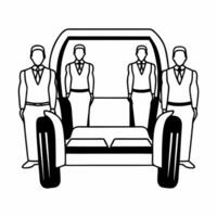 Flat Impromptu sustainable transportation showcase concept as Dolly shot moving through an impromptu sustainable transportation showcase where business leaders and community member Square Square vector