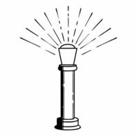 Flat Integrity beacon guiding prediction currents concept as Close up of a glowing beacon representing electoral integrity guiding streams of prediction data Camera slowly zooms o Square Square vector