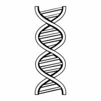 Flat Integrity DNA helix with prediction base pairs concept as Close up of a DNA helix representing electoral integrity with base pairs showing poll predictions Camera slowly rota Square Square vector