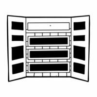 Flat Integrity firewall for elections concept as Illustration of a firewall structure protecting election data and processes Camera pans across the firewall revealing different la Square Square vector